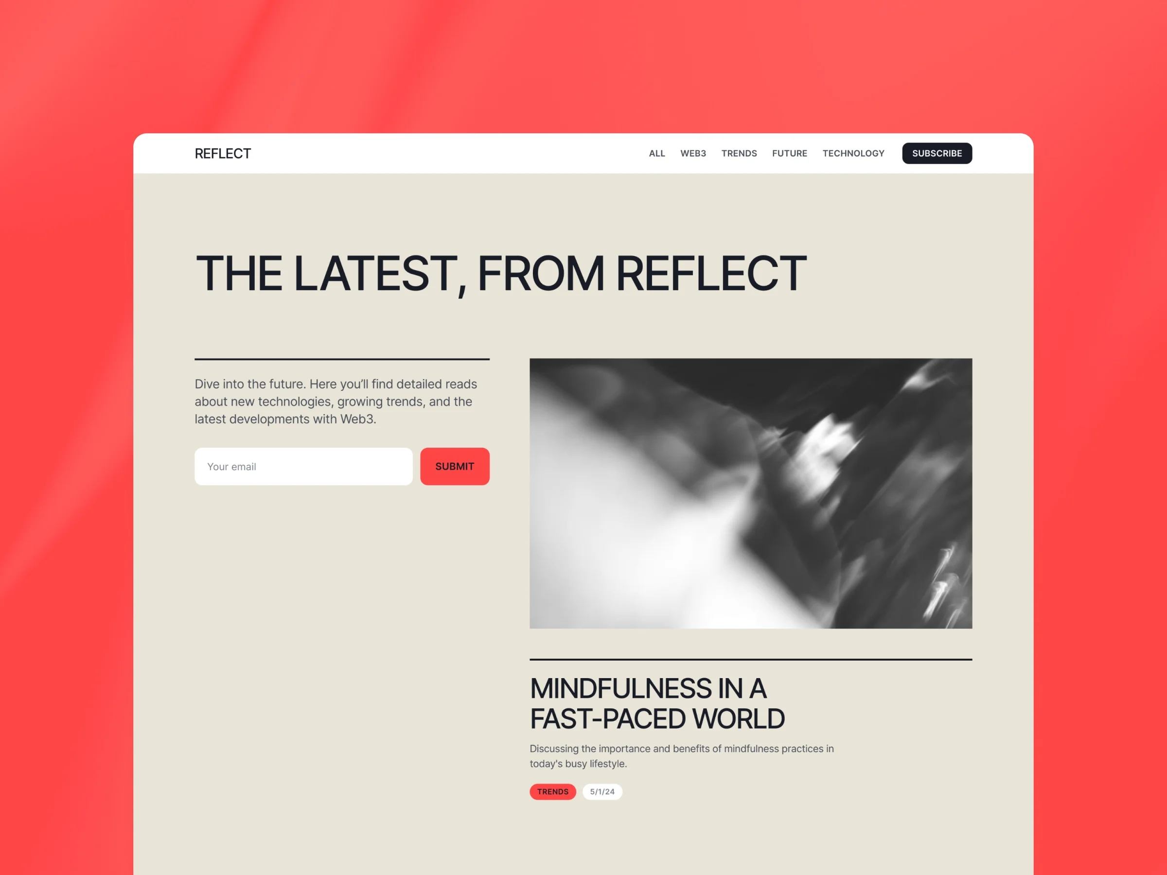 Reflect - Blog Template for Framer - OG image