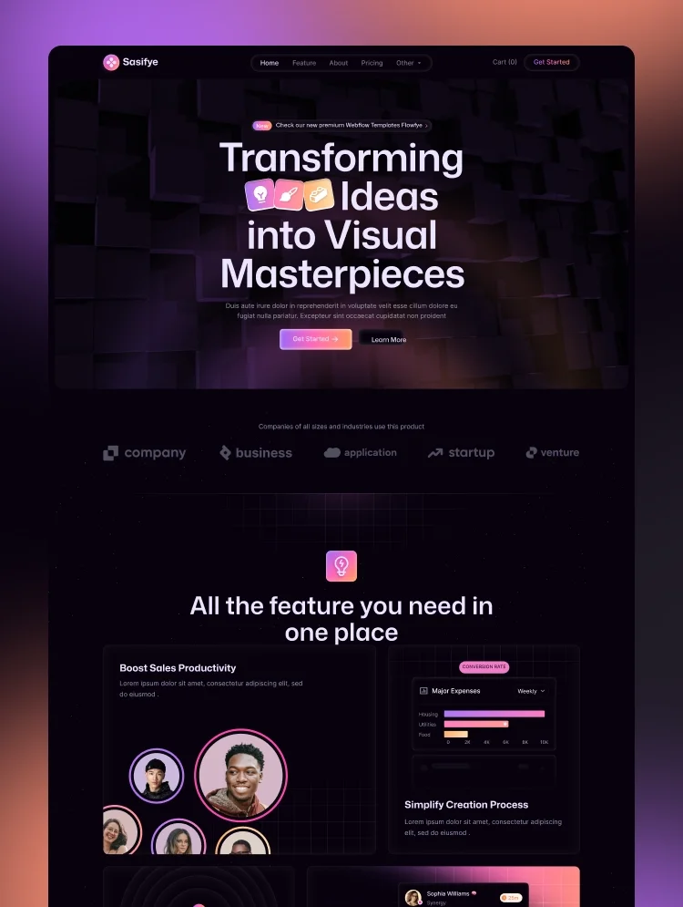 Sasifye - Webflow Ecommerce website template - OG image