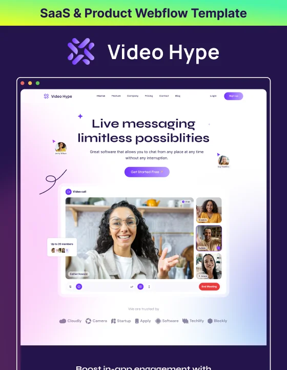 VideoHype - Webflow HTML website template - OG image
