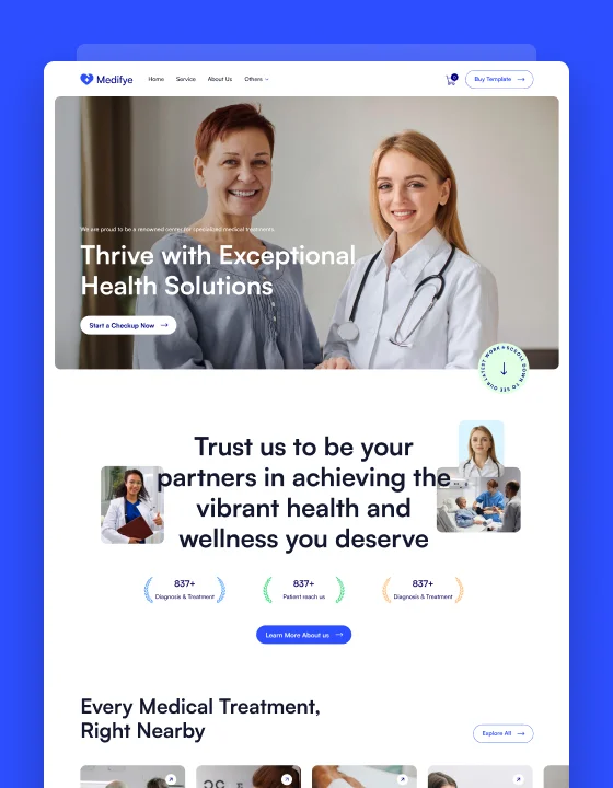 Medifye - Webflow website template - OG image