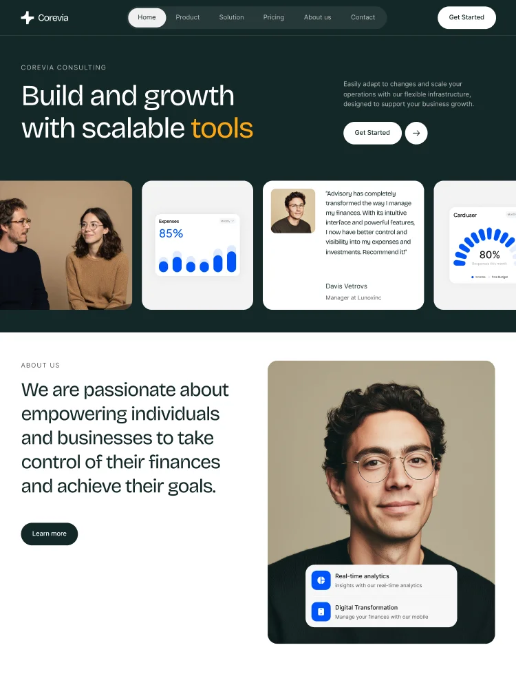 Corevia - Webflow HTML website template - OG image