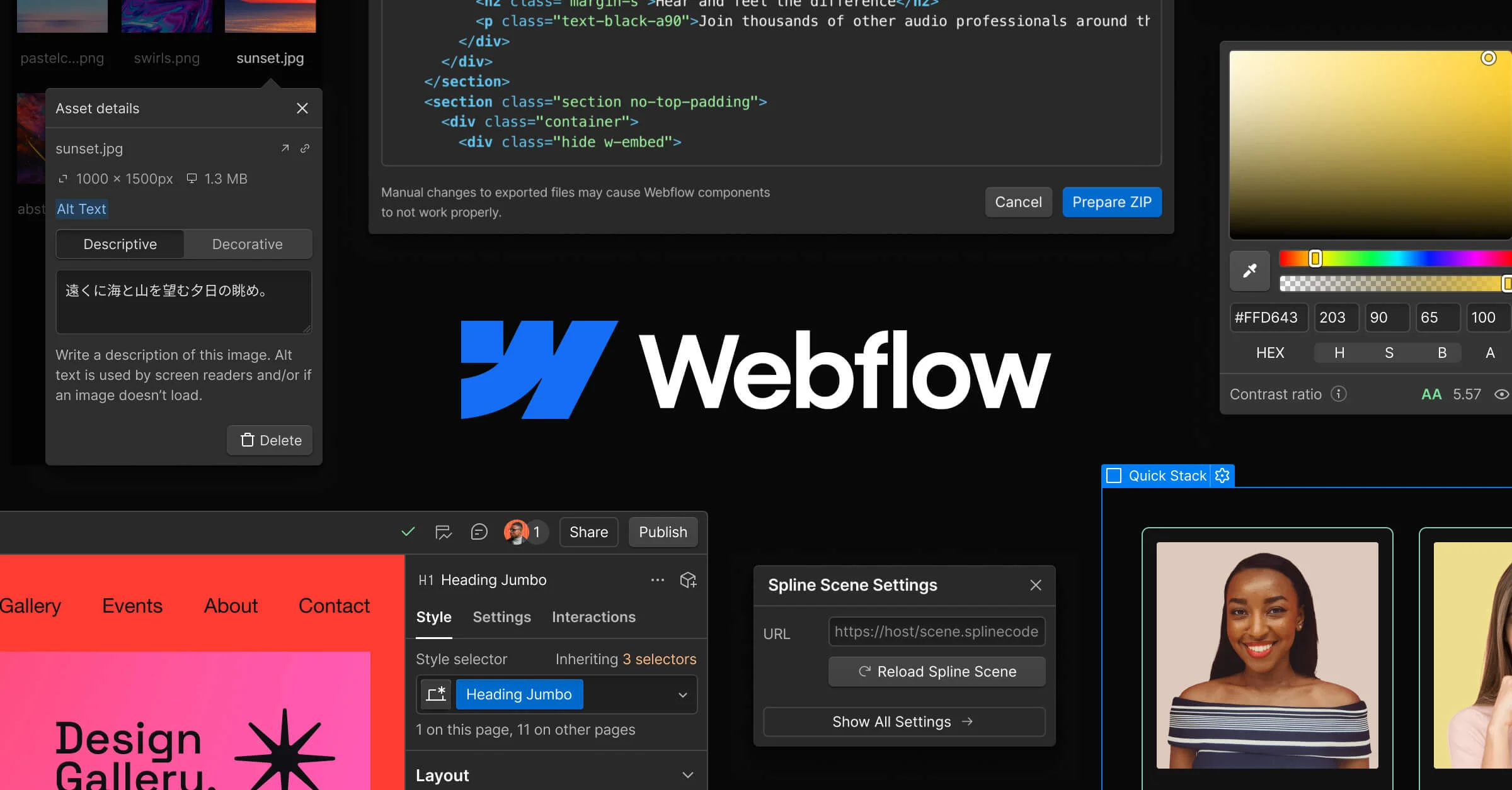 Webflow: Create a custom website | Visual website builder - OG image