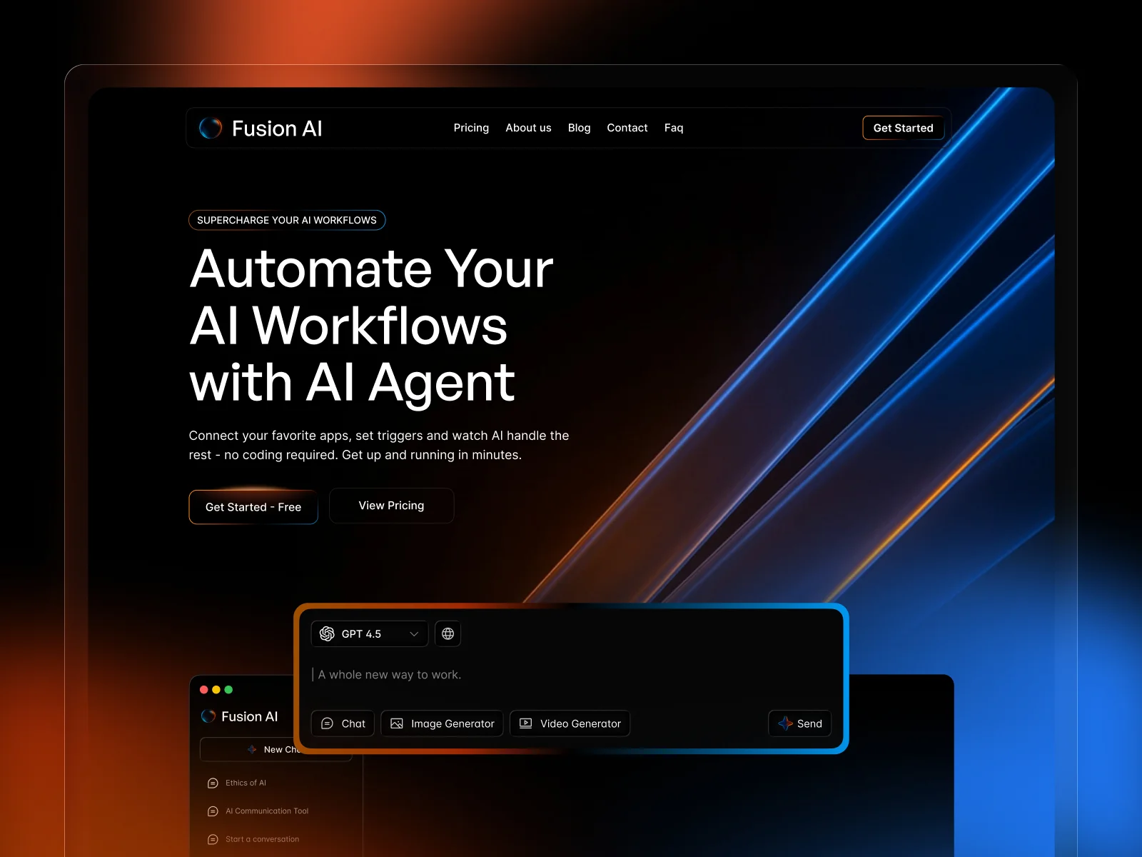 Fusion AI - Framer SaaS & AI Agent Template - OG image