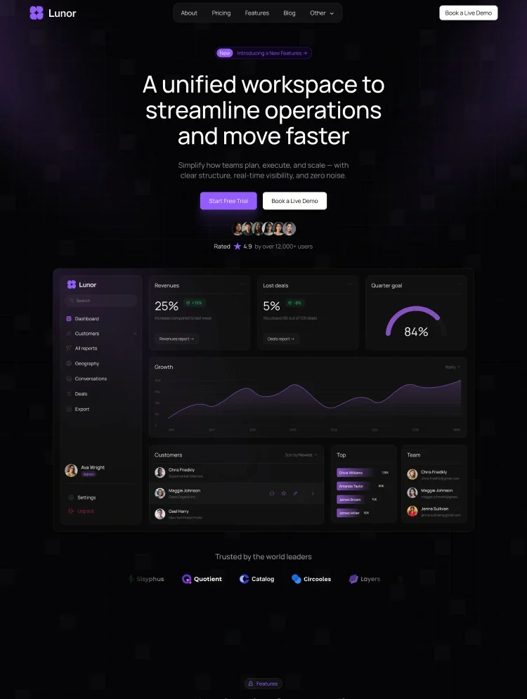 Lunor - Webflow HTML Website Template - OG image