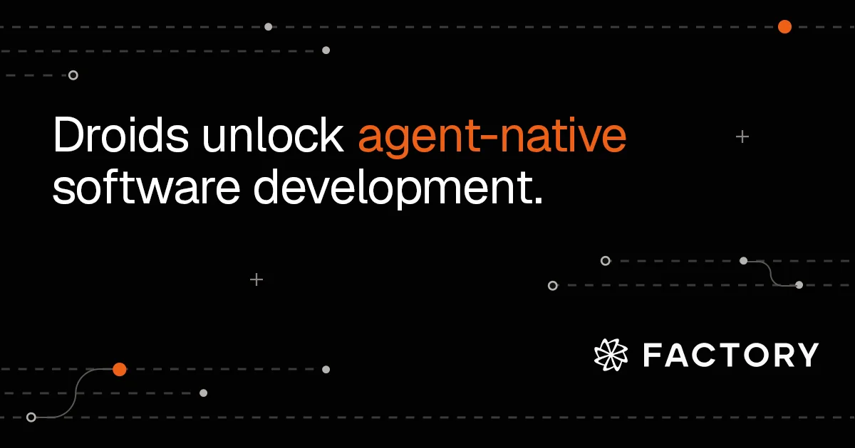 Factory | Agent-Native Software Development - OG image