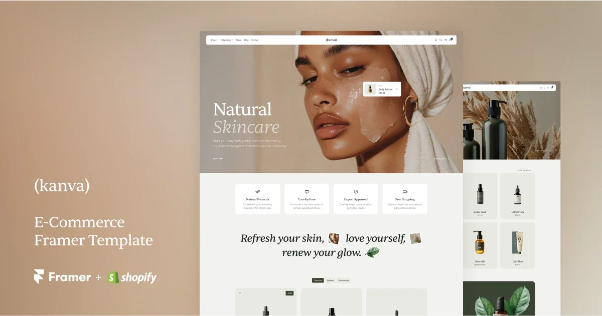 Kanva - E-Commerce Framer Template - OG image