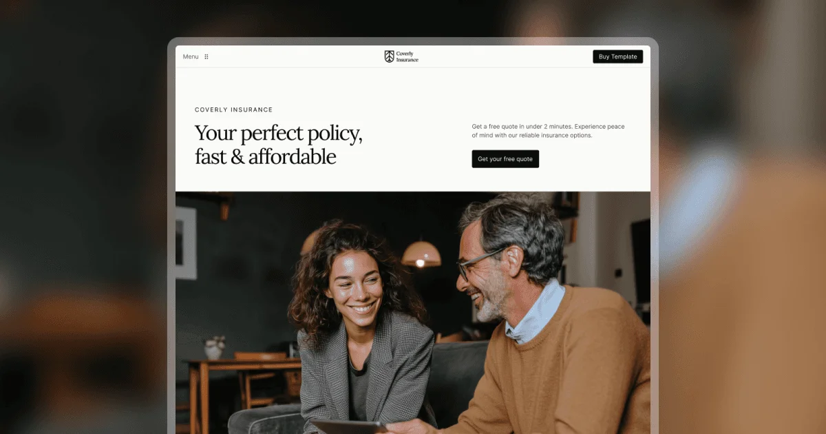 Coverly - Insurance Website Template - OG image