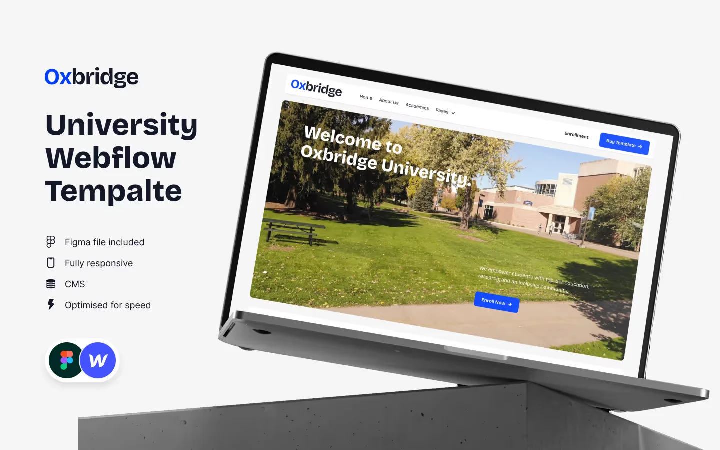 Oxbridge - Webflow HTML website template - OG image