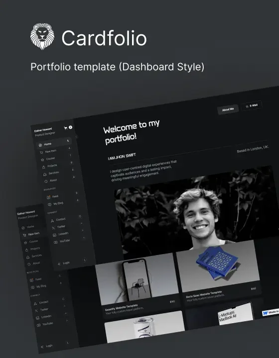Cardfolio - Webflow Ecommerce website template - OG image
