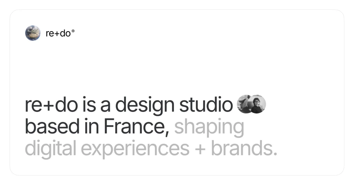 re+do - Design studio shaping digital experiences + brands - OG image