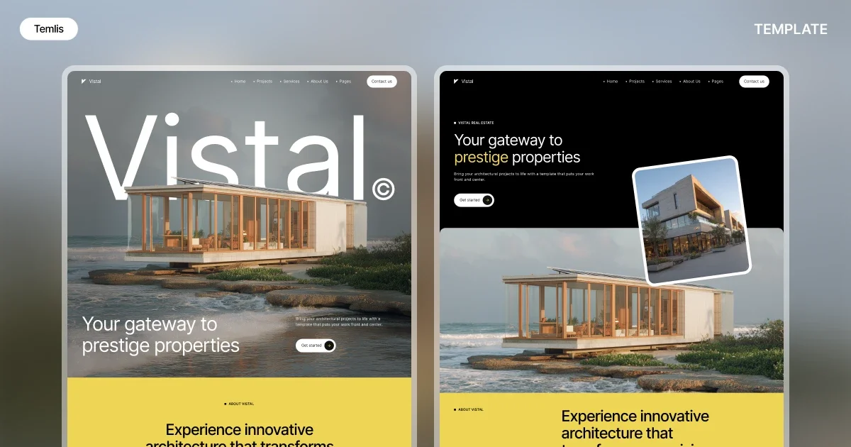 Vistal  –  Webflow HTML website template - OG image