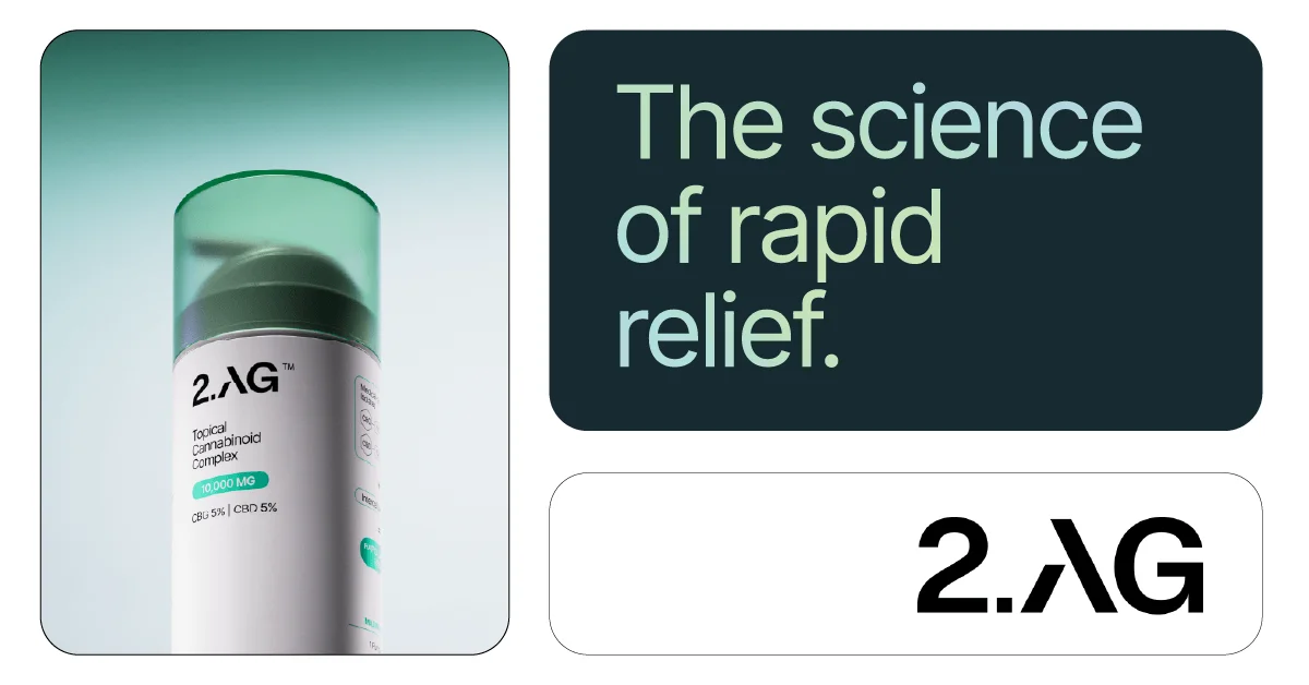 2.AG: The Science of Rapid Relief | A Breakthrough in Topical CBG/CBD - OG image