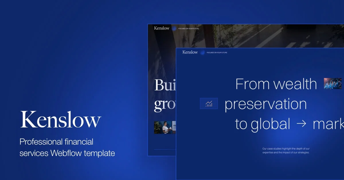 Kenslow - Webflow HTML website template - OG image