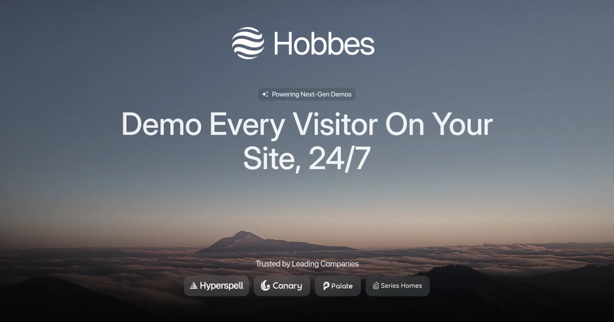 Hobbes - On-Demand, Conversational Demos - OG image