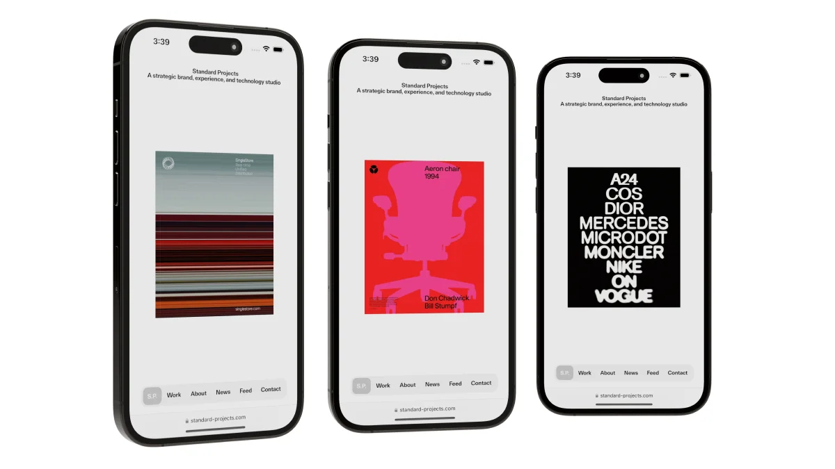 Standard Projects - A strategic brand, experience, and technology studio - OG image design inspiration