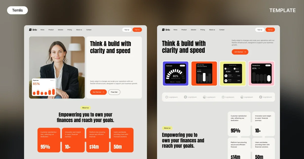 Brilo - Webflow HTML website template - OG image