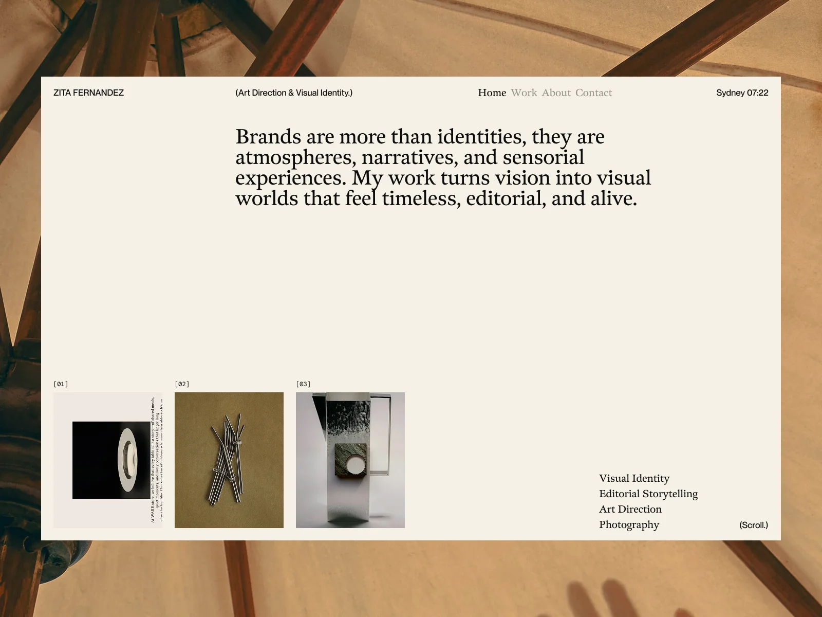 Zita Fernandez | Art Director & Brand Designer Based In Sydney - OG image design inspiration