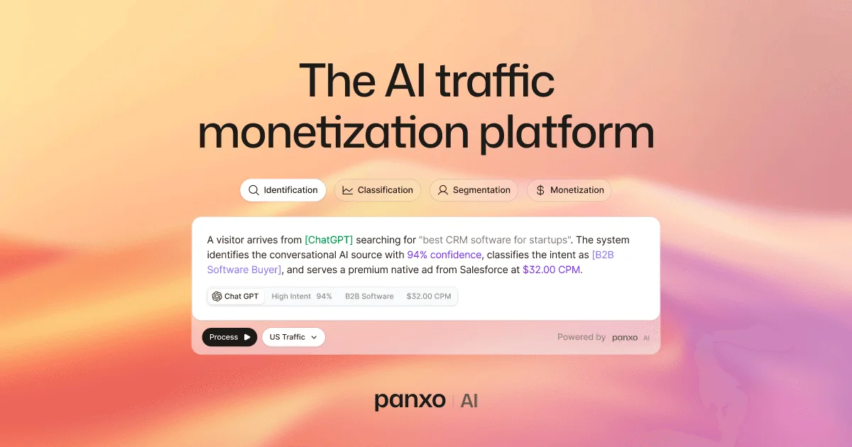 Panxo - Monetize Every AI Visitor - OG image