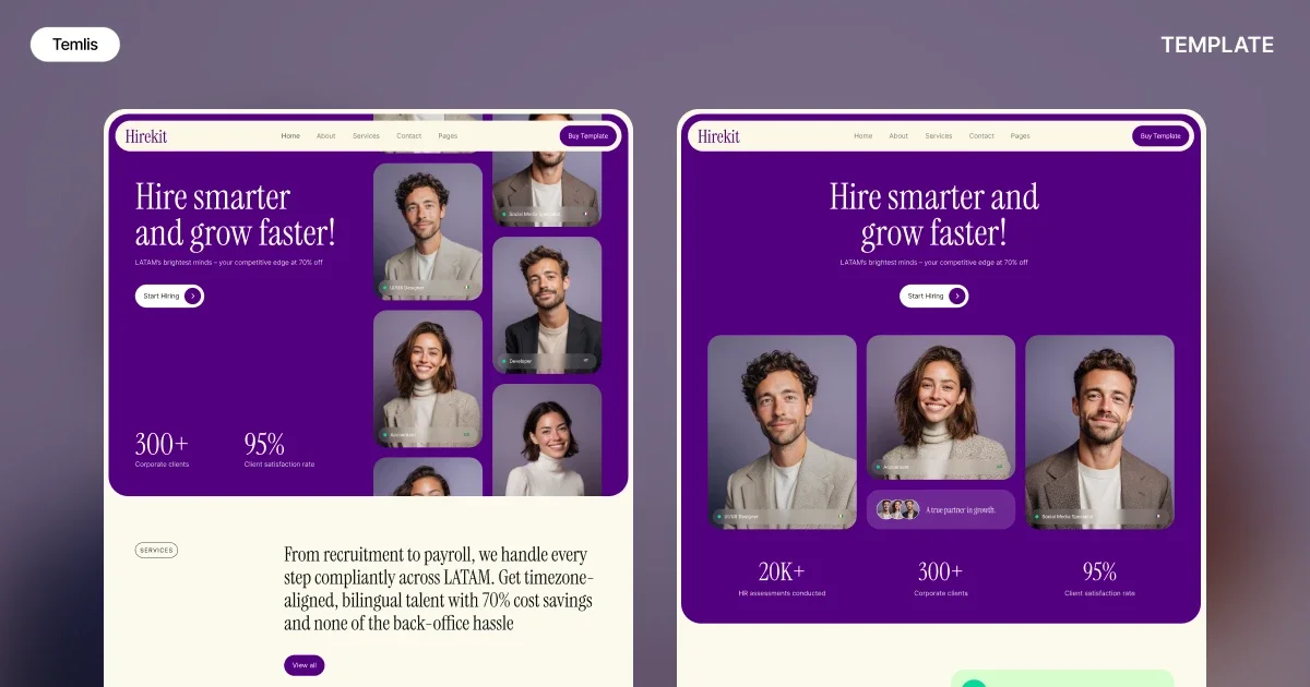 Hirekit - Webflow HTML website template - OG image