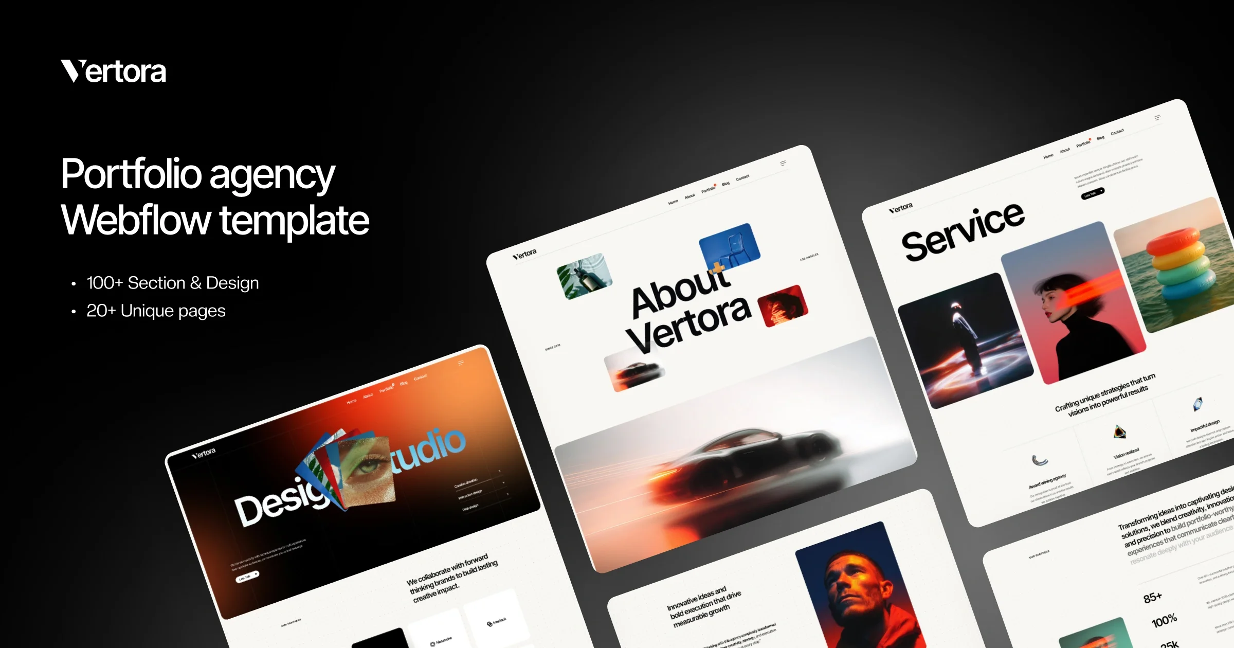 Vertora - Webflow HTML website template - OG image