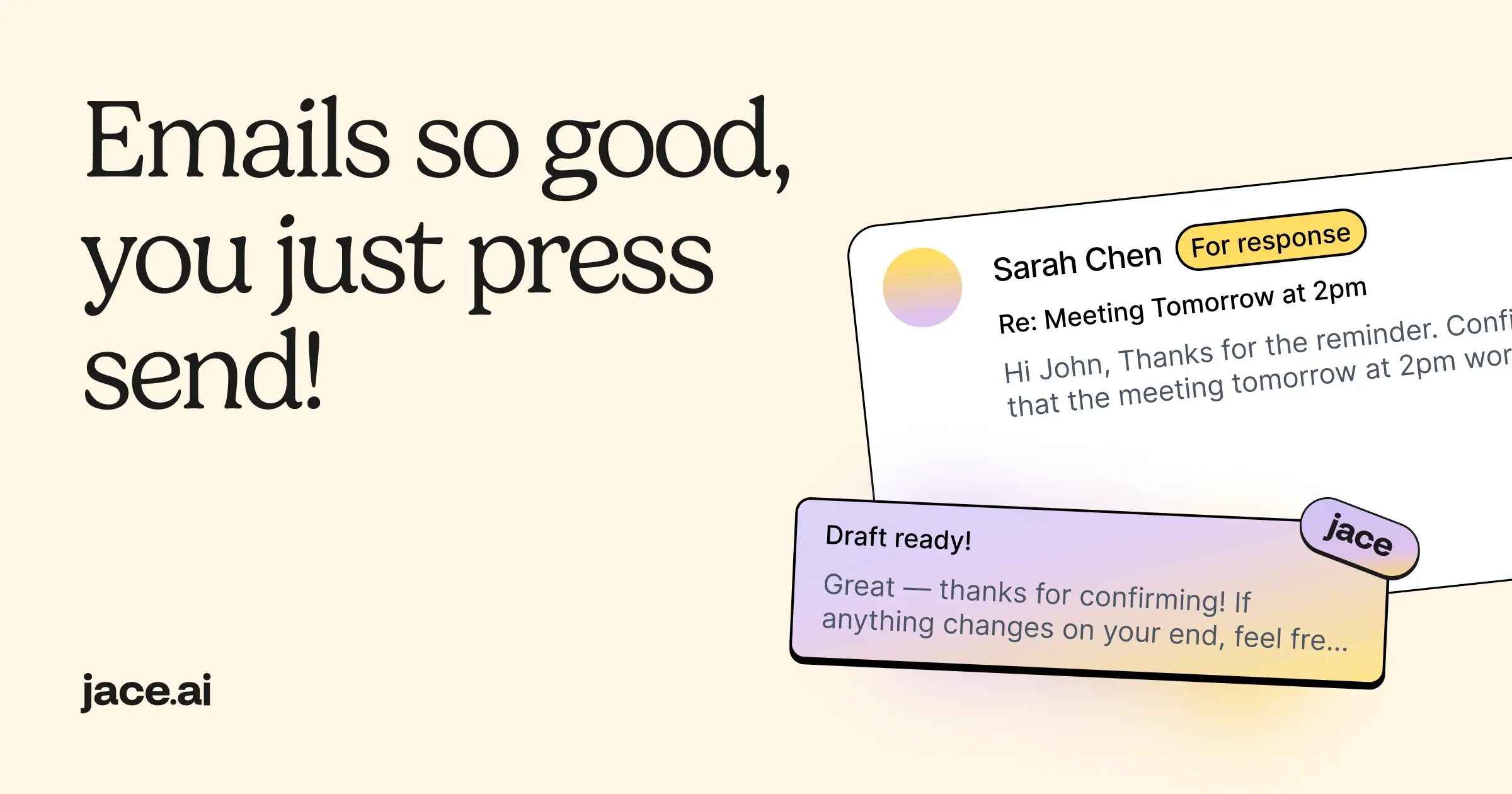 Jace AI | Your 24/7 Email Assistant That Drafts for You - OG image design inspiration