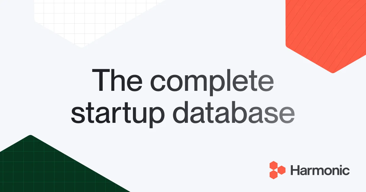 Harmonic.ai - The complete startup database - OG image