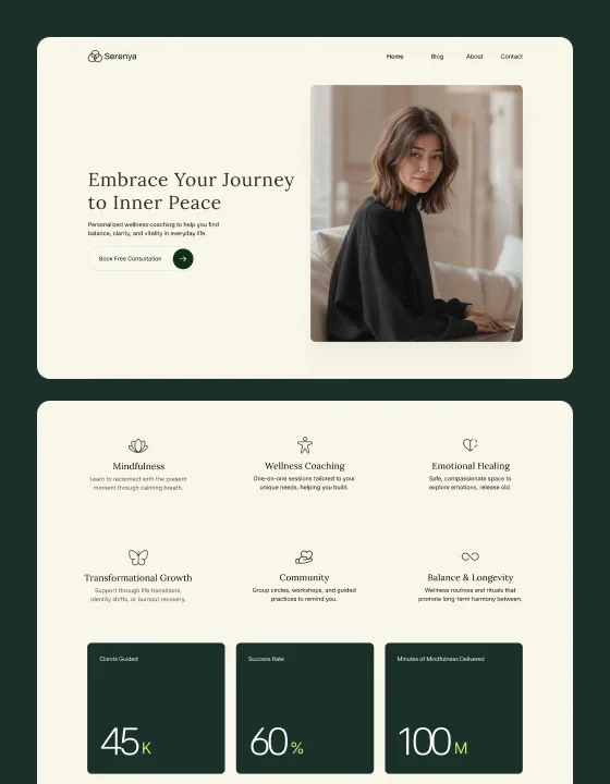Serenya - Webflow HTML website template - OG image