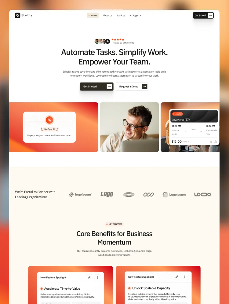 Startify - Webflow HTML website template - OG image