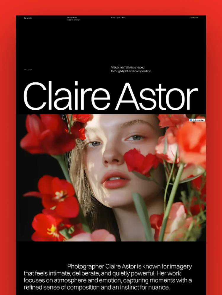 Claire Astor - Webflow HTML Website Template - OG image