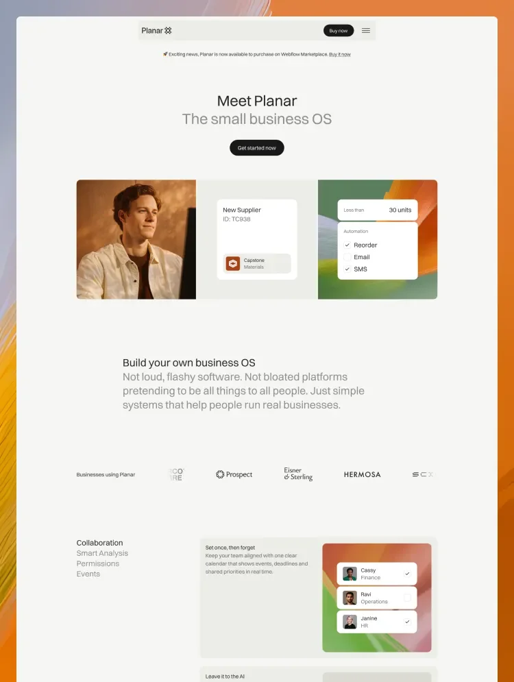 Planar - Webflow HTML Website Template - OG image