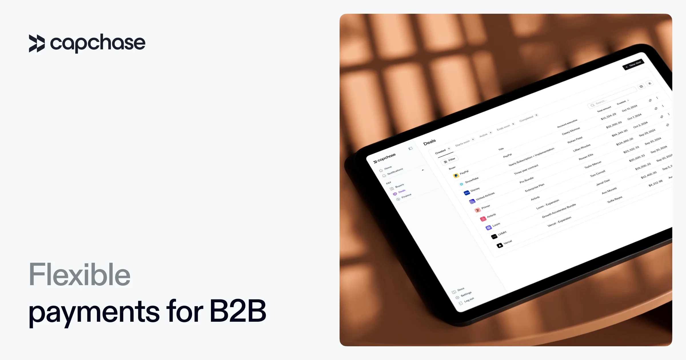 Modern Vendor Financing for B2B Software and Hardware Purchases | Capchase - OG image design inspiration