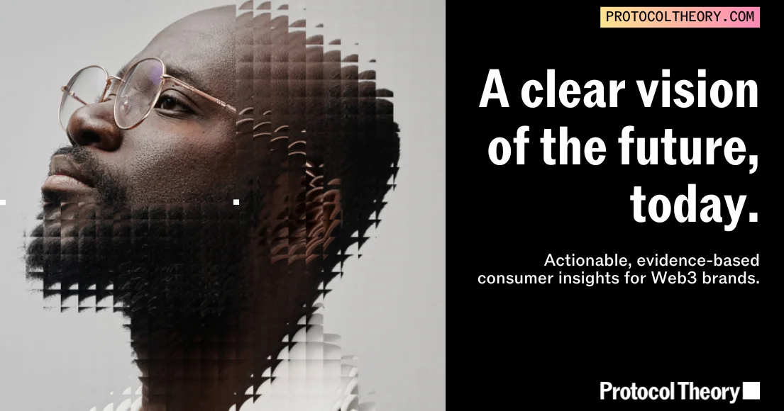 Protocol Theory |  Protocol Theory | Evidence-Based Consumer Insight for Web3, AI, and Emerging Tech - OG image design inspiration