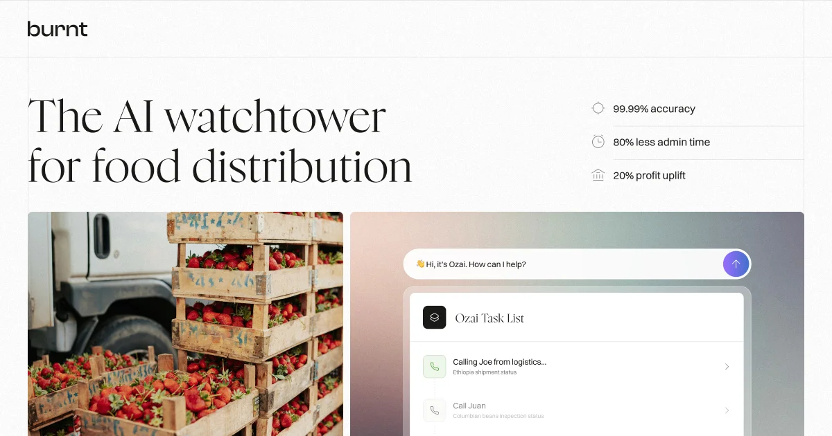 Automate Food Distribution with AI Agents | Burnt - OG image