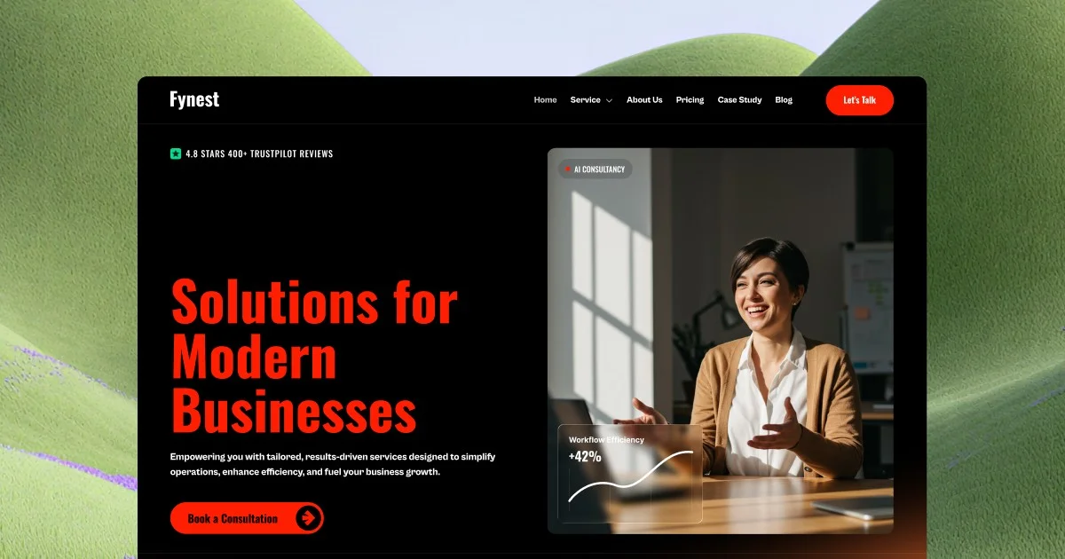 Fynest - Consulting, Technology Framer  & Webflow Template - OG image