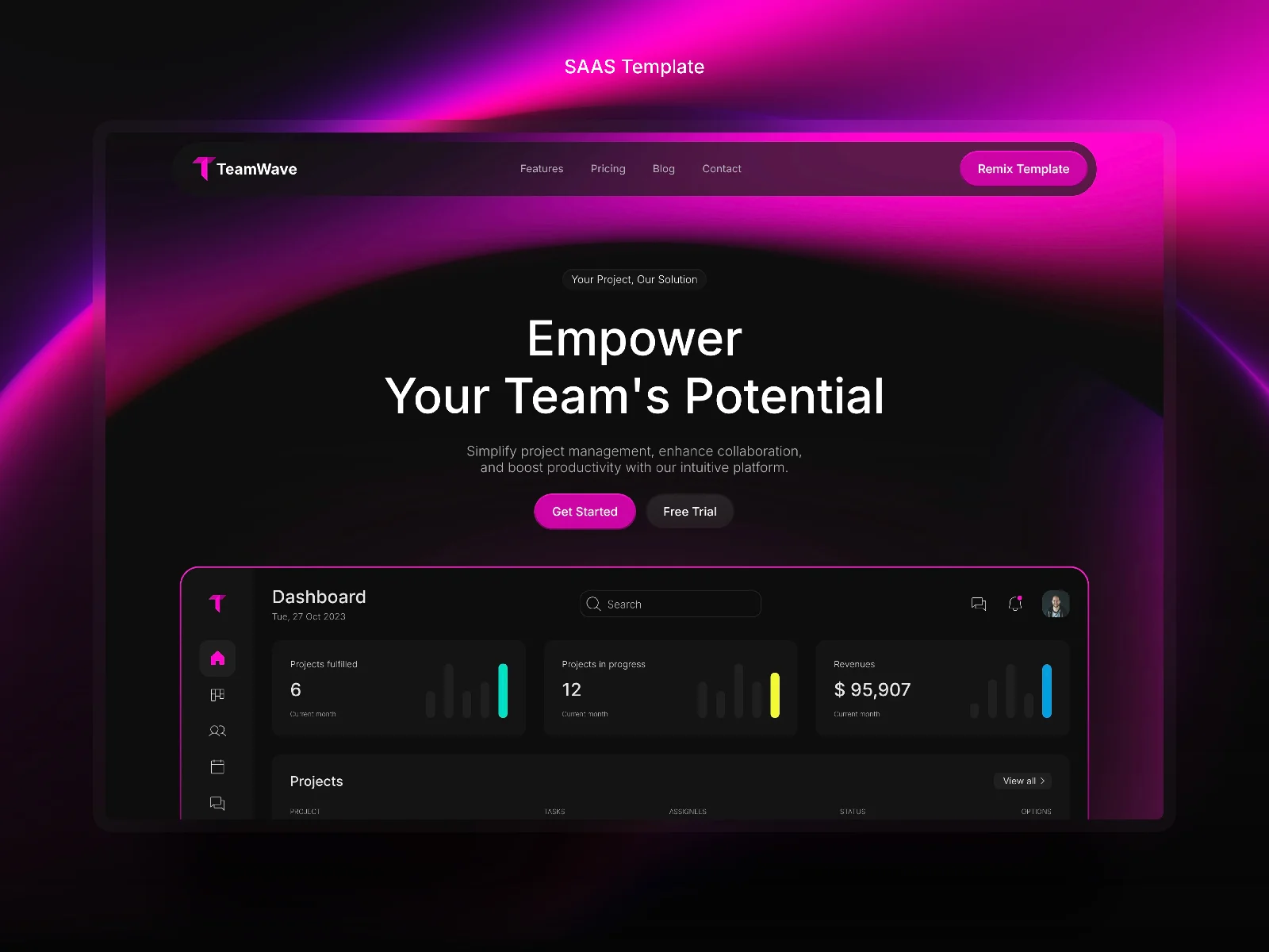 TeamWave - SAAS Template - OG image