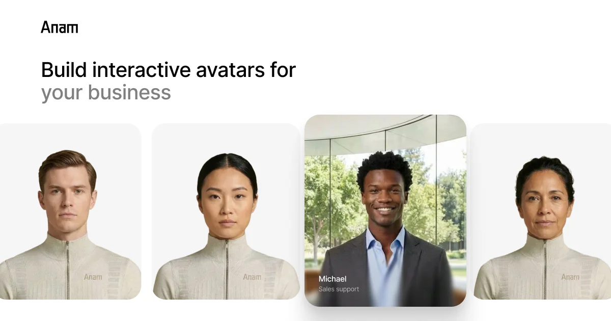 Anam - Real-Time Interactive AI Avatars API - OG image