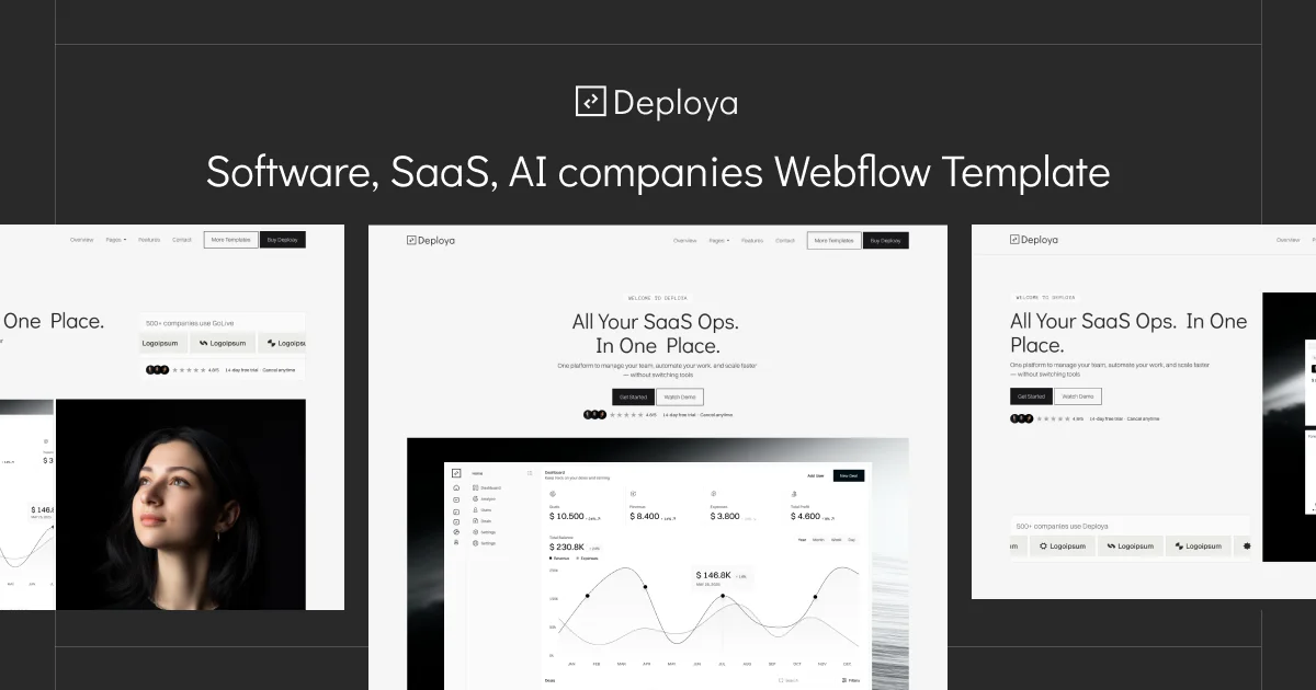 Deploya - Webflow HTML website template - OG image