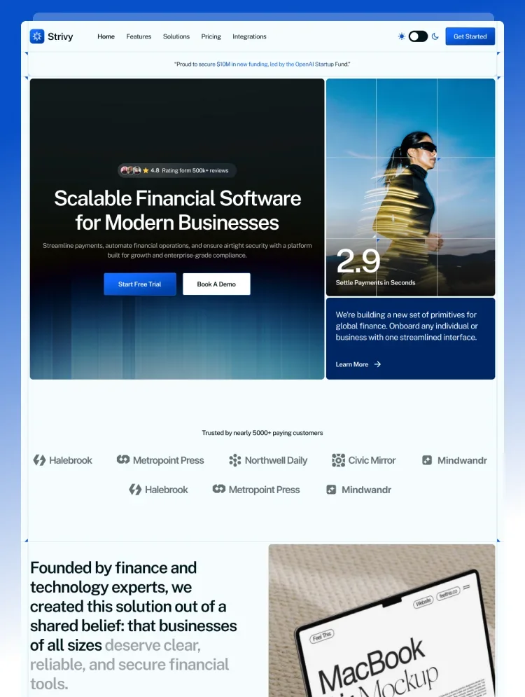 Strivy - Webflow HTML website template - OG image