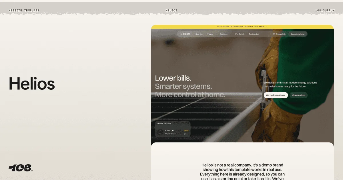 Helios - Solar & Energy Framer Template - OG image