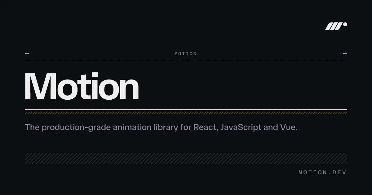 Motion: JavaScript & React animation library - OG image