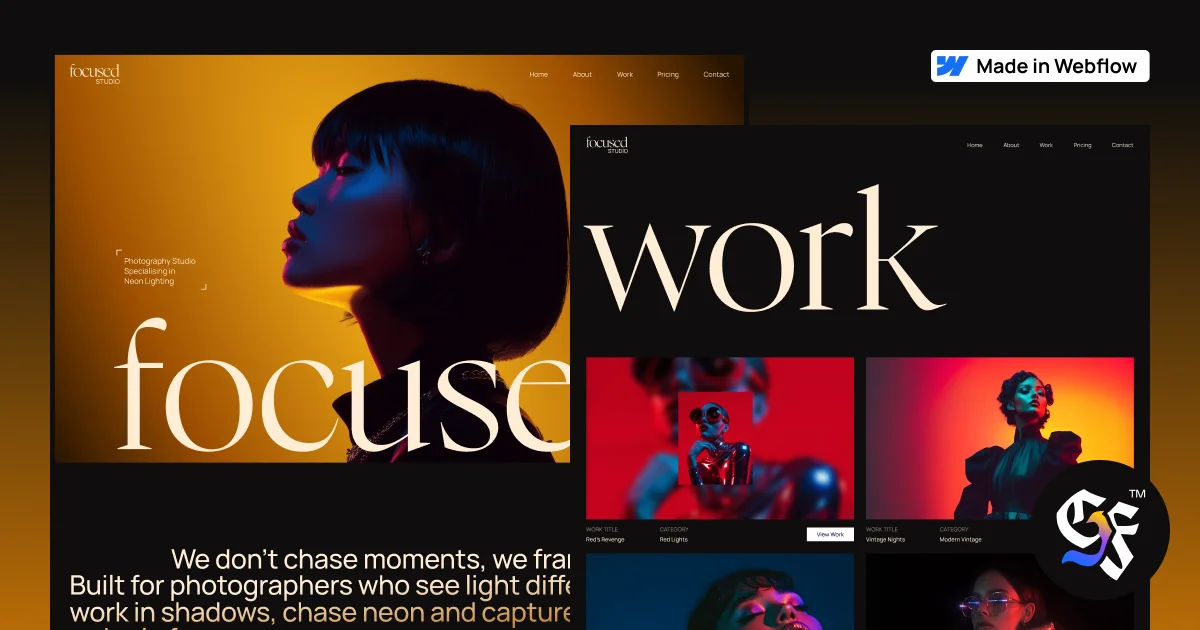 Focused - Webflow HTML website template - OG image