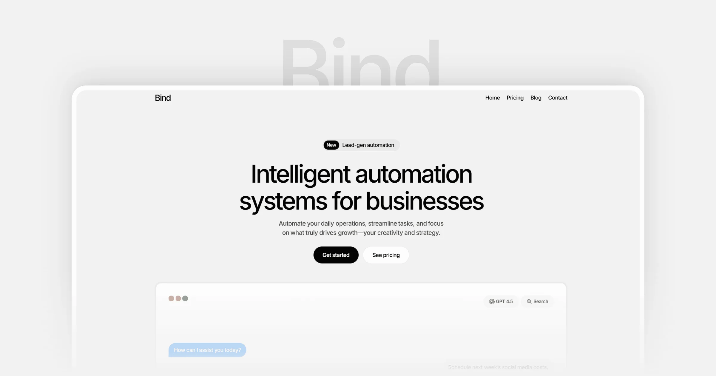Bind - AI Automation Agency Template - OG image