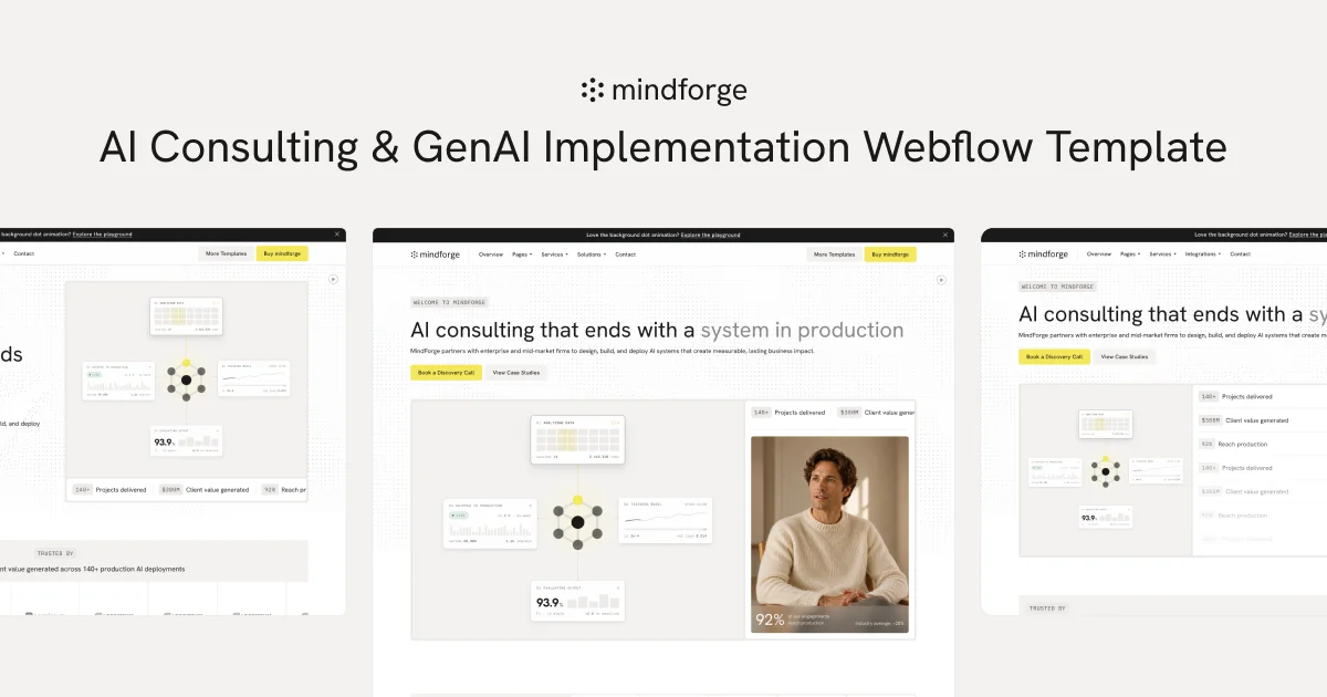 Mindforge - Webflow HTML website template - OG image