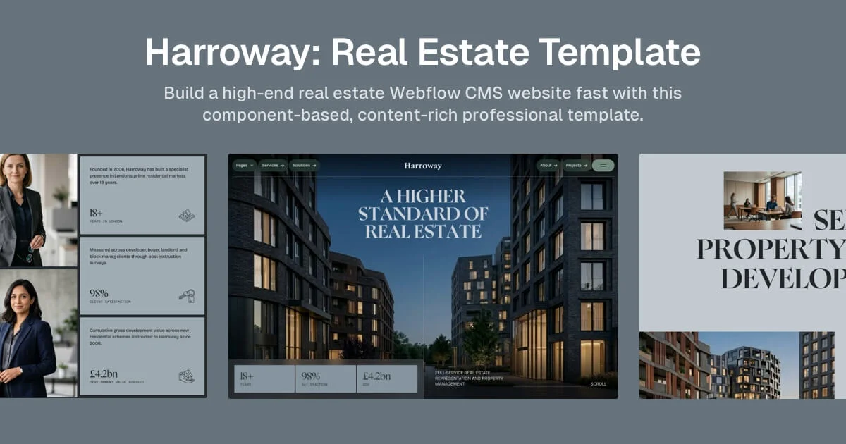 Harroway - Webflow HTML website template - OG image