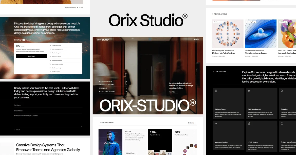 OrixStudio | Creative Agency Template - OG image