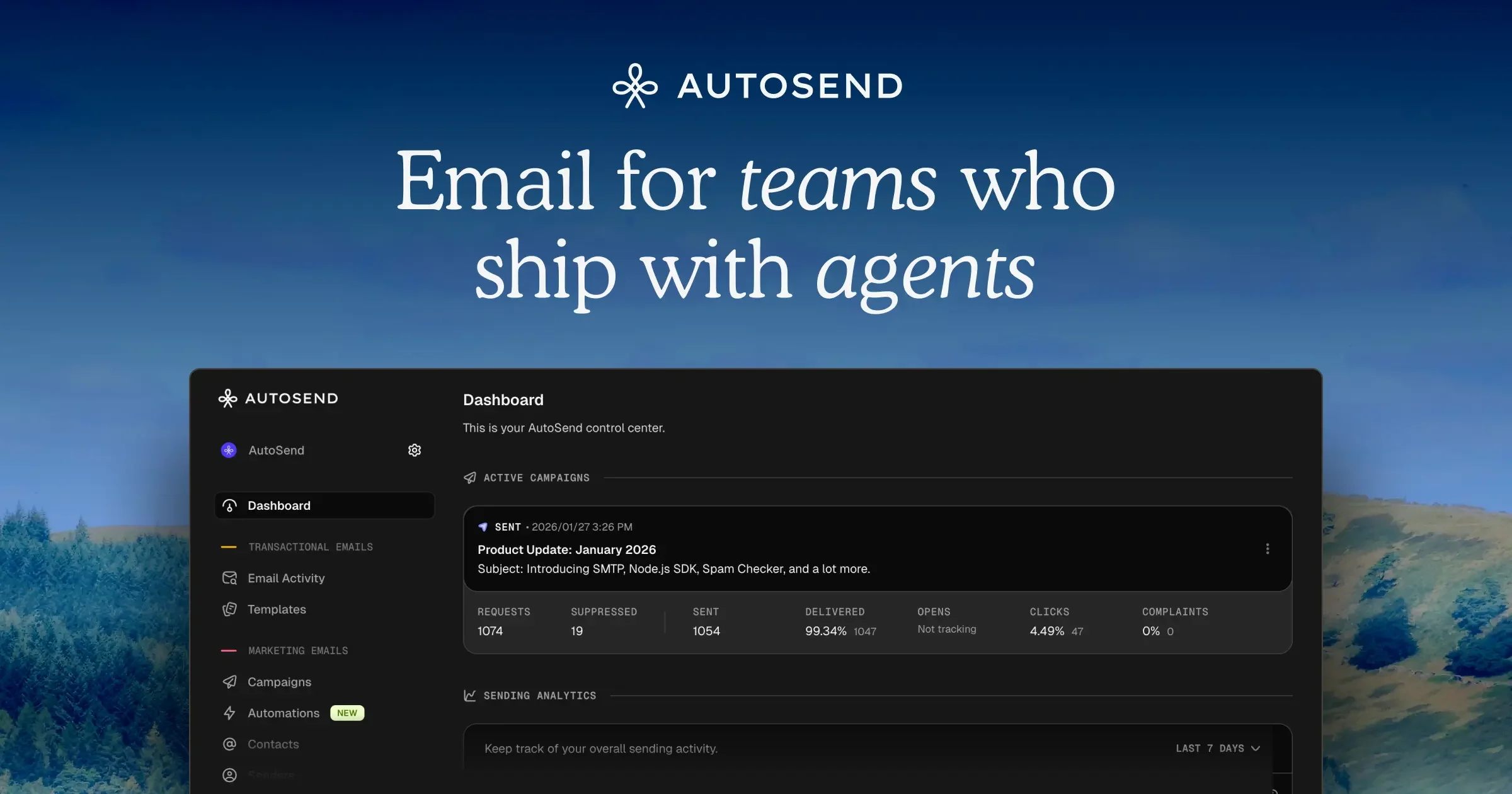 AutoSend: Email for Developers and Marketers - OG image