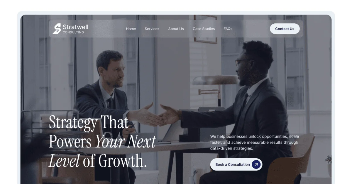 Stratwell - Business Consulting and Strategy Advisory Framer Website Template - OG image