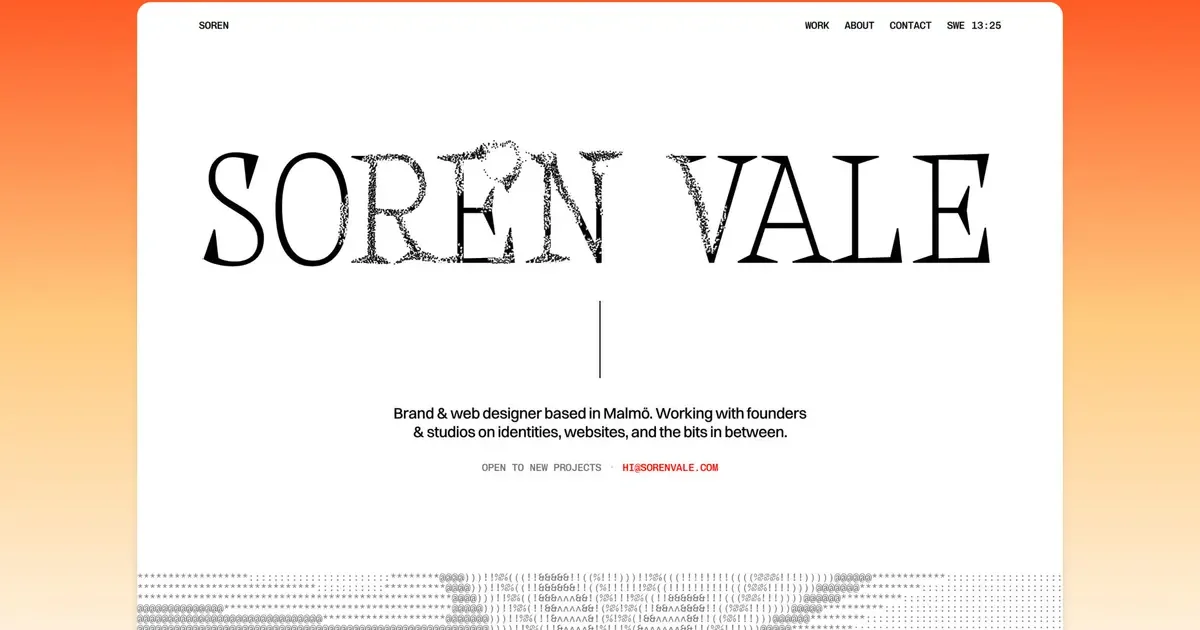 Soren · Minimal Portfolio Template for Framer - OG image
