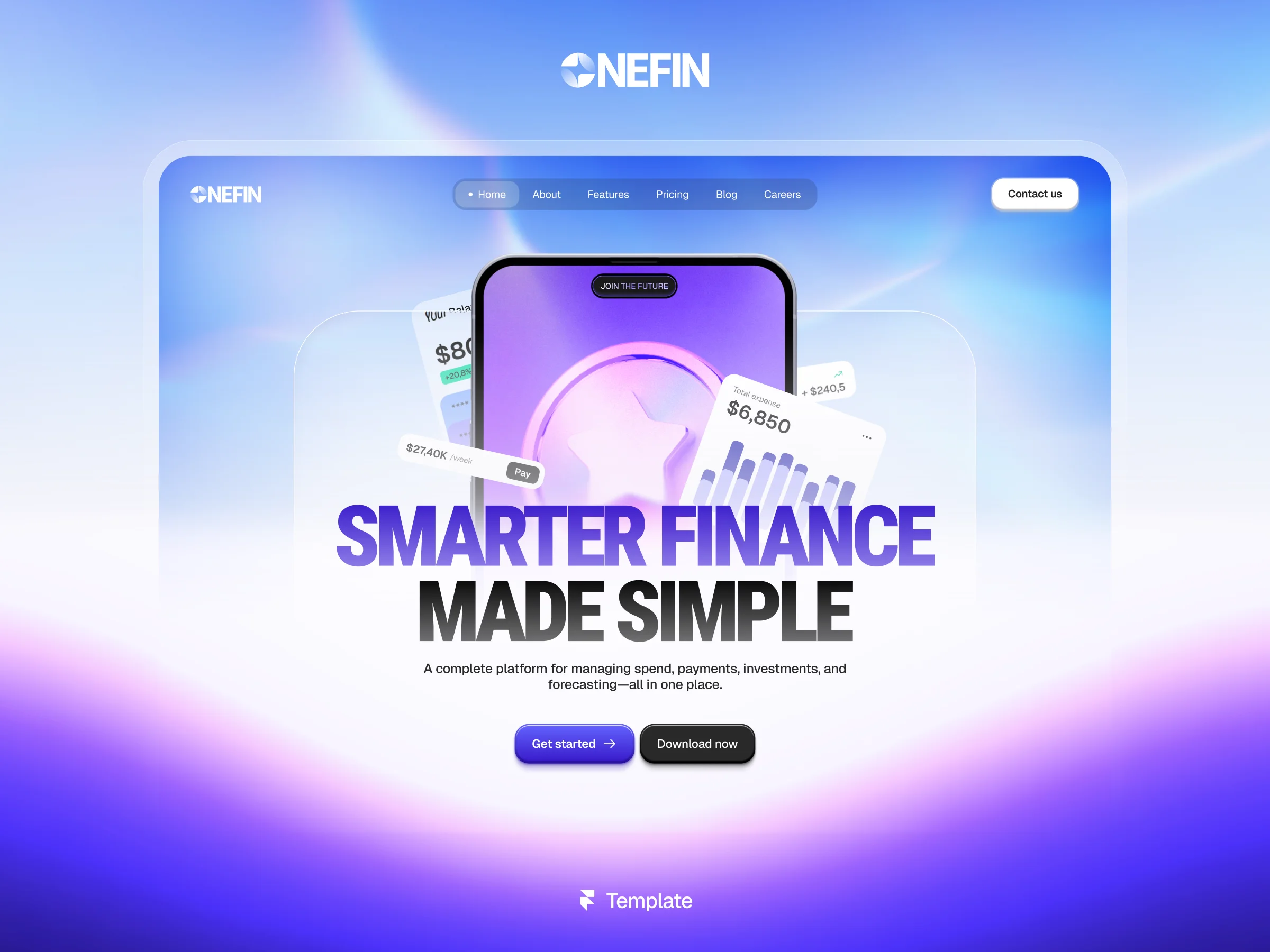 OneFin - Finance SaaS Template - OG image