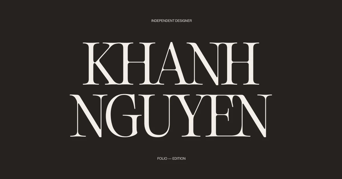Khanh Nguyen ─ Independent Designer - OG image